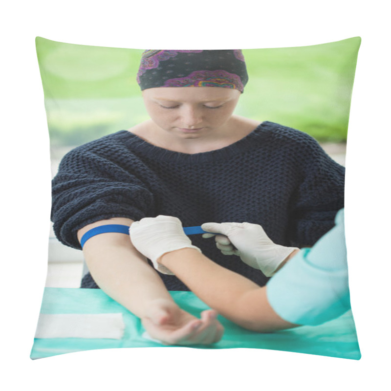 Personality  Woman Suffering From Leukemia Pillow Covers