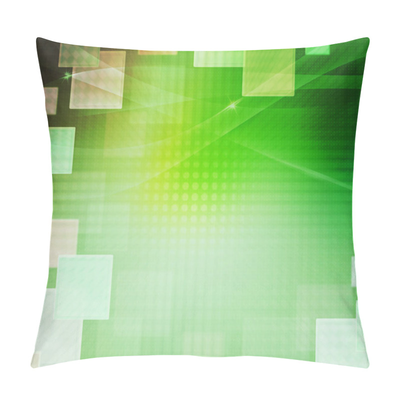 Personality  Green Abstract Squares Background Pillow Covers