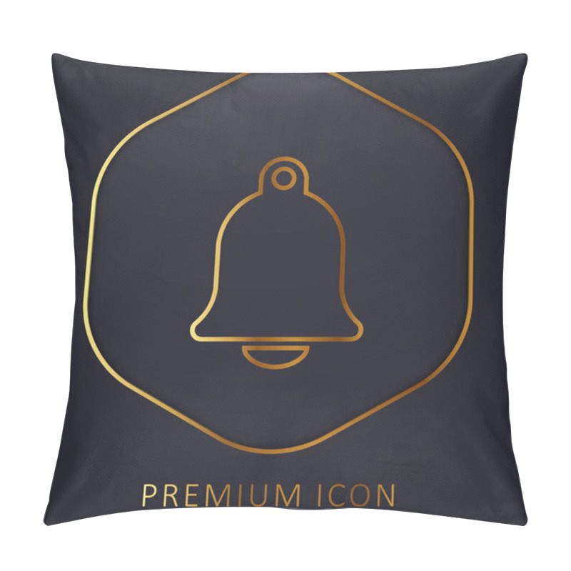 Personality  Big Church Bell Golden Line Premium Logo Or Icon Pillow Covers