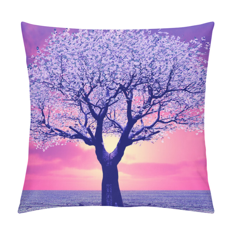 Personality  Beautiful Tree In The Sunset Pillow Covers