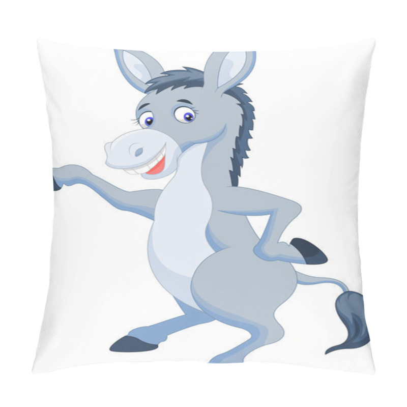 Personality  Cute Donkey Cartoon Waving Hand Pillow Covers