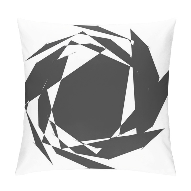 Personality  Circular, Radial Abstract Element On White Background Pillow Covers