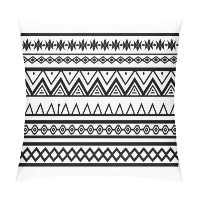 Personality  Hand Drawn Border Ethnic For Fabric Patterns Vector Illustration Pillow Covers