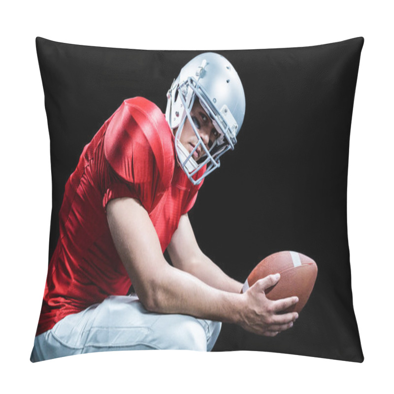 Personality  American Football Player Crouching Pillow Covers