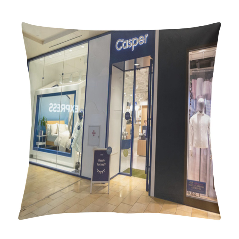 Personality  Houston, Texas, USA - February 25, 2022: Casper Store In A Shopping Mall. Casper Sleep Is An E-commerce Company That Sells Sleep Products Online And In Retail Locations. Pillow Covers