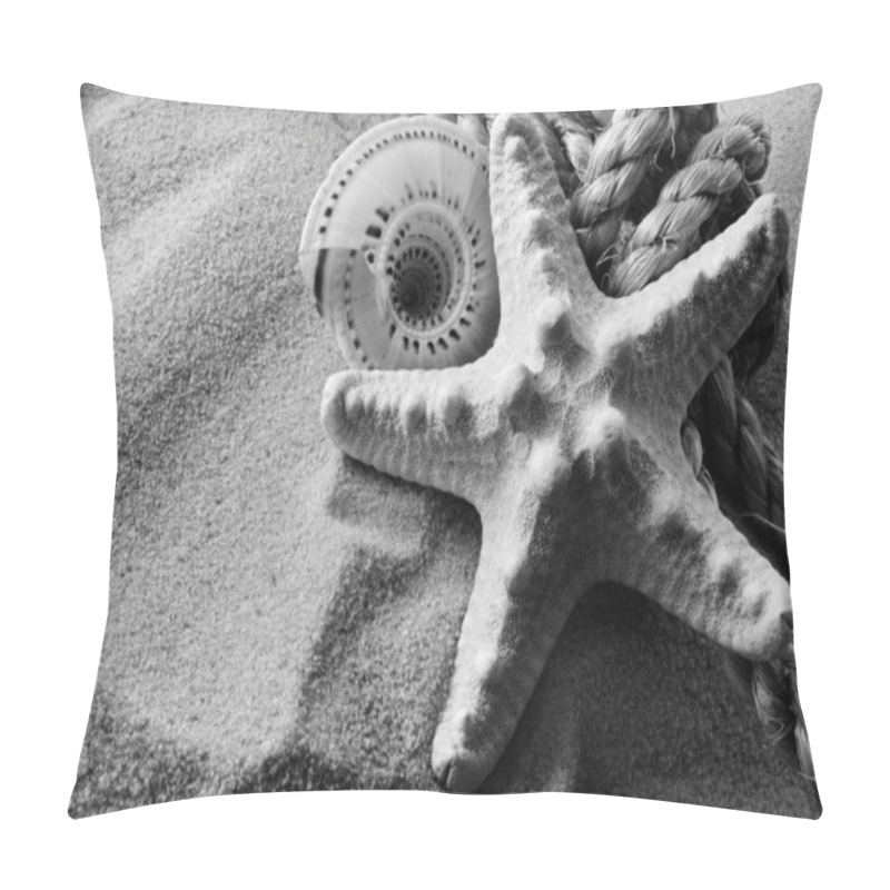 Personality  B&W Seastar. Pillow Covers