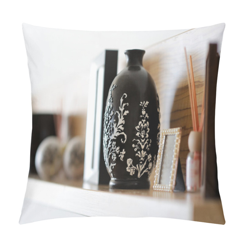 Personality  Vase Closeup In Decorated Living Room Pillow Covers