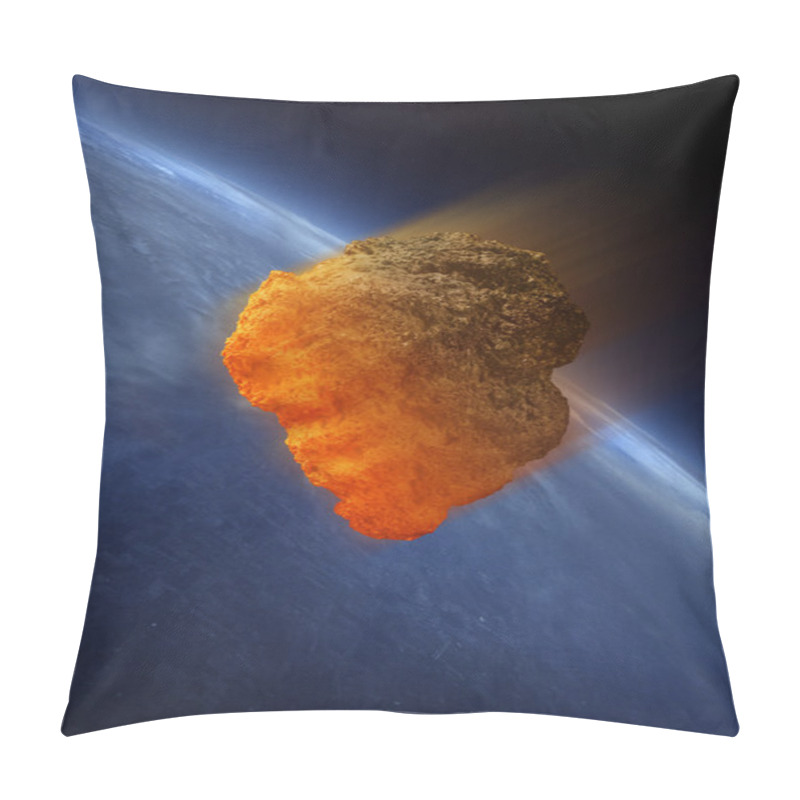 Personality  Meteor Striking Earth Atmosphere Pillow Covers