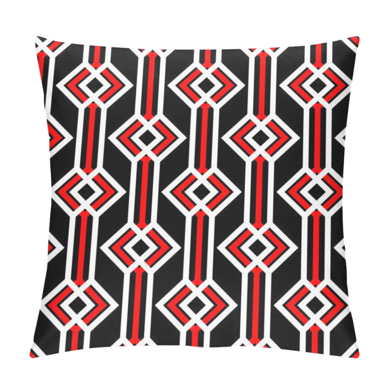 Personality  Background With Lines And Squares. Pillow Covers