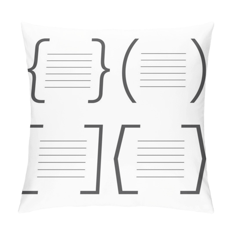 Personality  Vector Quotes And Brackets. Message Typography, Phrase And Quotation Pillow Covers