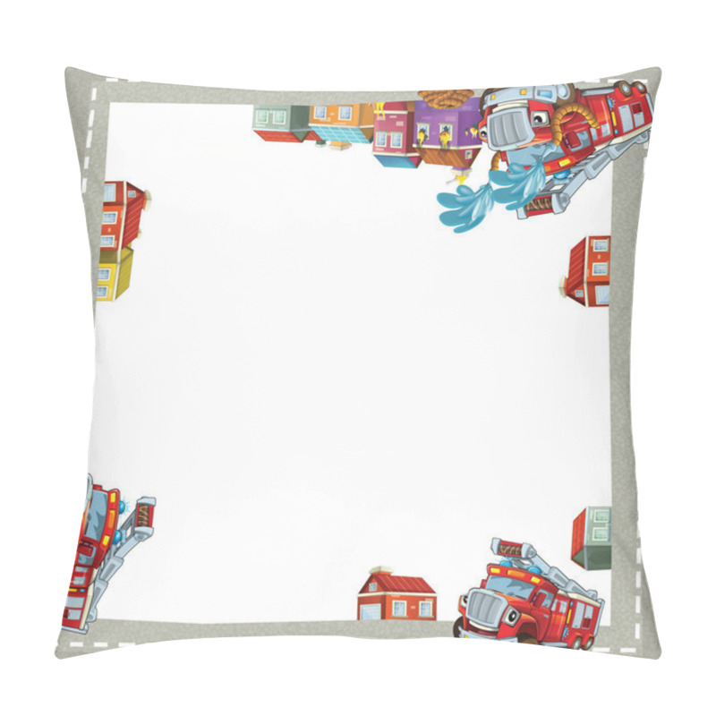 Personality  Artistic Cartoon Frame With Happy Cars Pillow Covers