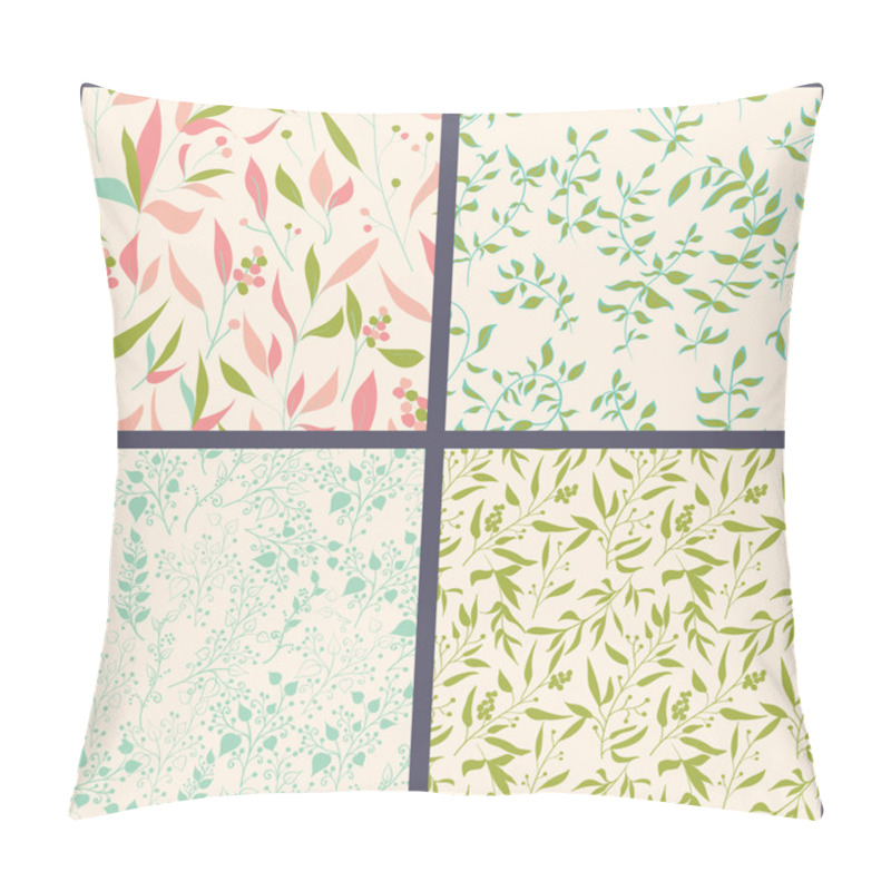 Personality  Set Of Floral Seamles Patterns. Pillow Covers