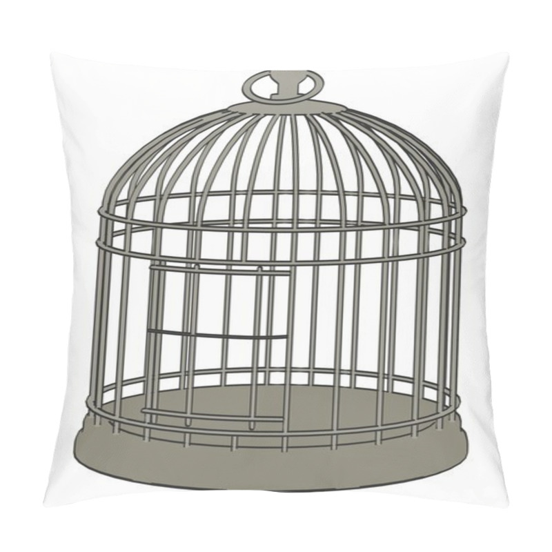 Personality  Cartoon Image Of Bird Cage Pillow Covers