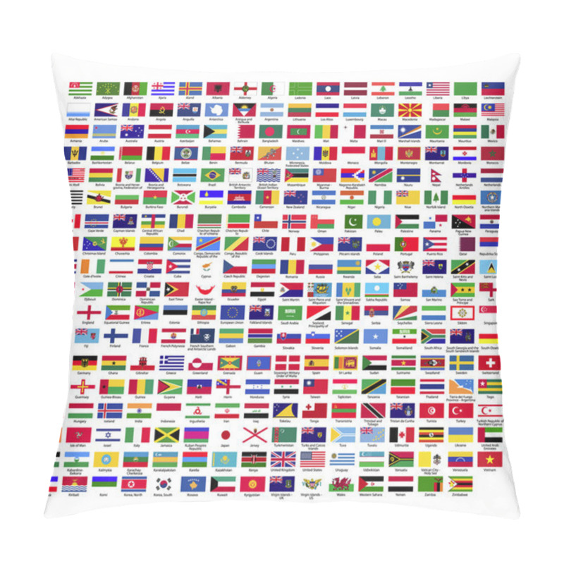 Personality  287 Country Flag Icons Pillow Covers