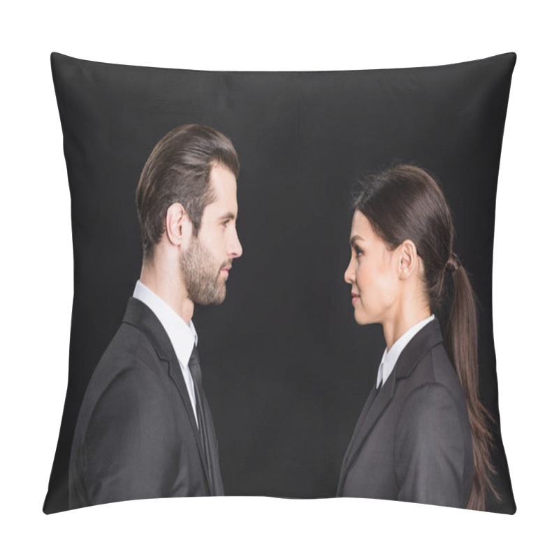 Personality  Young Confident Businesspeople Pillow Covers