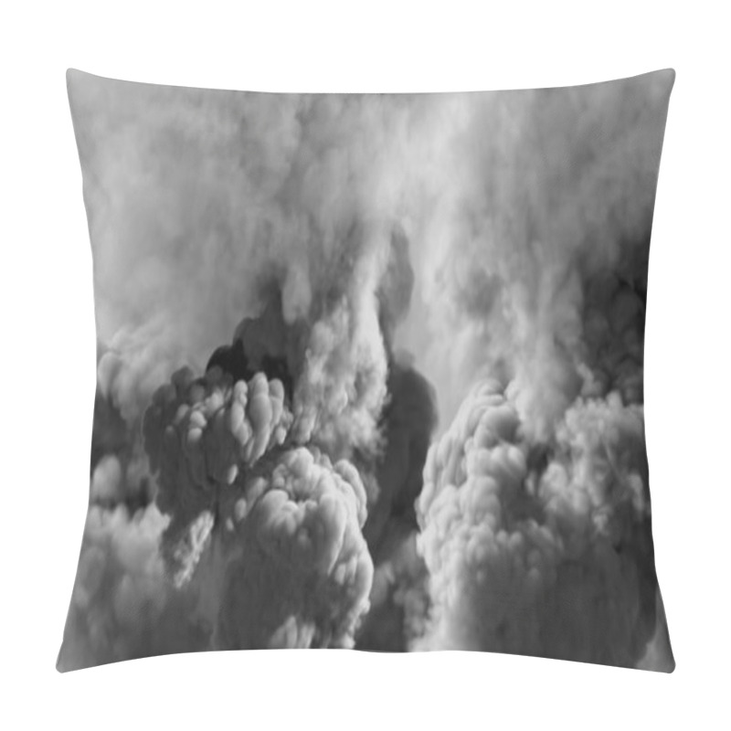 Personality  Vivid Background Of Heavy Smoke, Carbon Dioxide Concept - Abstract 3D Rendering Pillow Covers