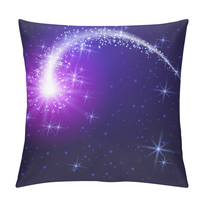 Personality  Flying Comet And Glowing Stars Pillow Covers