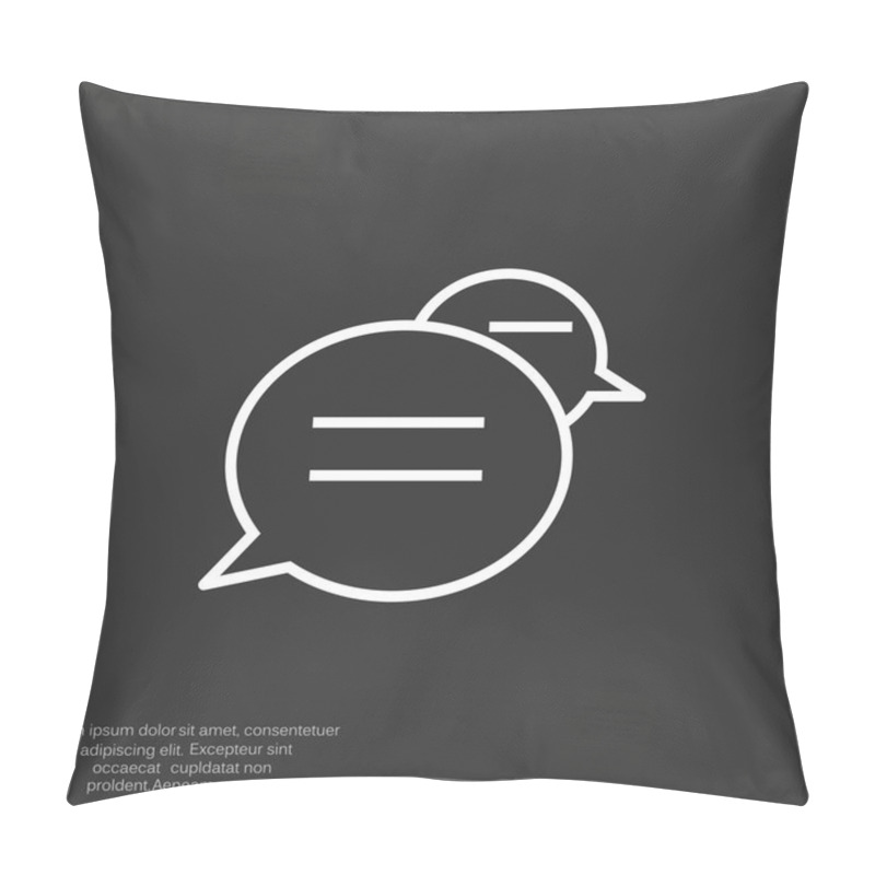 Personality  Dialogue Bubbles Web Icon Pillow Covers