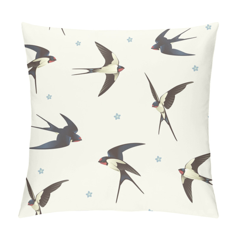 Personality  Pattern With Swallows Pillow Covers