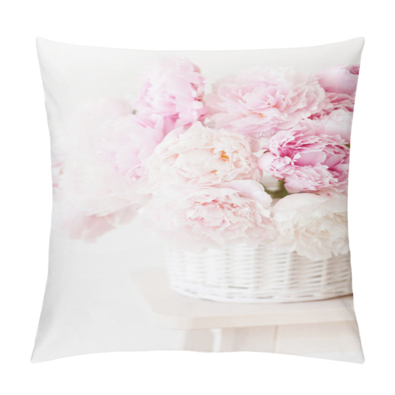 Personality  Beautiful Pink Peony Flowers Bouquet In Vase Pillow Covers