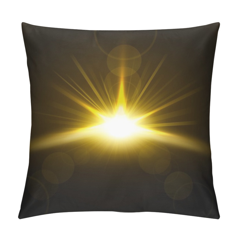 Personality  Gold Rays Rising Background Pillow Covers