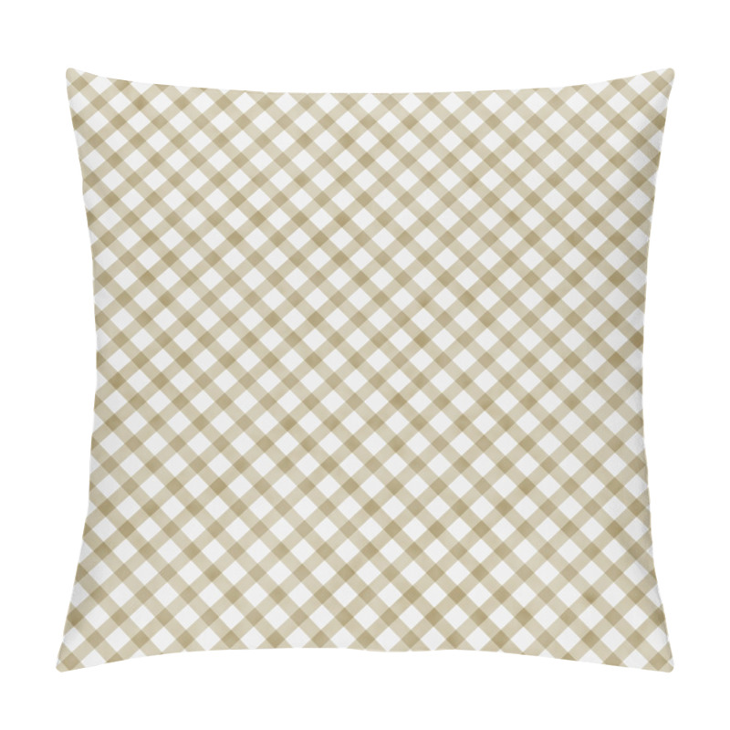 Personality  Light Brown Gingham Pattern Repeat Background Pillow Covers