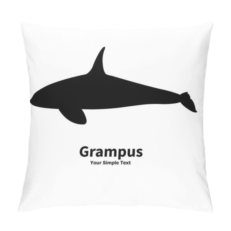 Personality  Vector Illustration Silhouette Of Killer Whales Pillow Covers