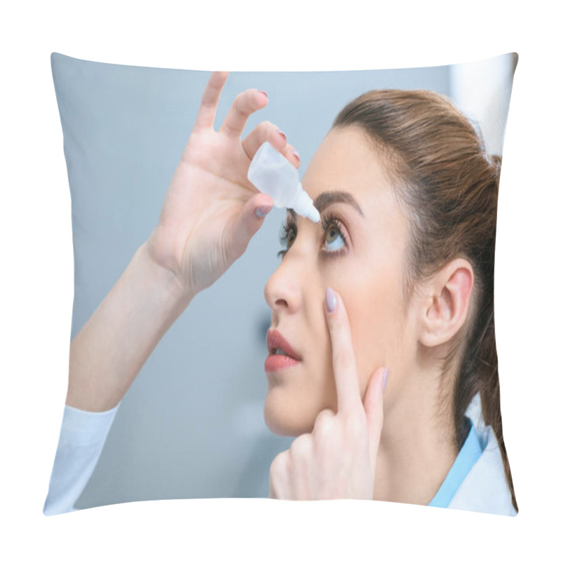 Personality  Female Optometrist Dripping Eye Drops  Pillow Covers