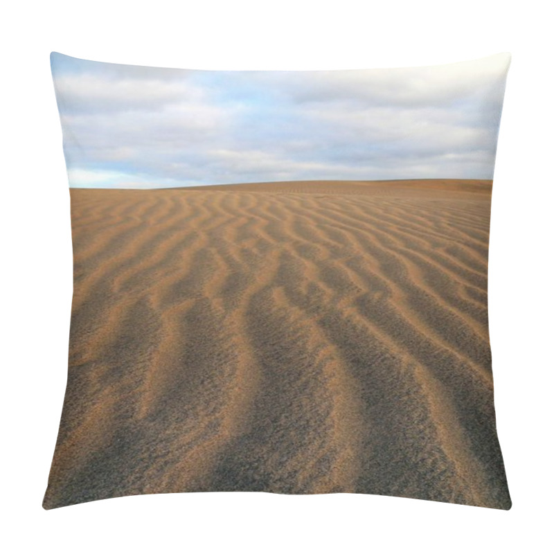 Personality  Scenic View Of Dunes, Selective Focus Pillow Covers