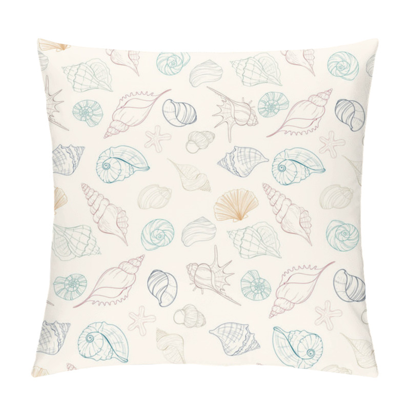 Personality  Seashell Seamless Pattern Pillow Covers