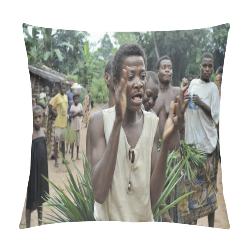 Personality  People From A Tribe Of Baka Pygmies In Village Of Ethnic Singing. Traditional Dance And Music. Nov, 2, 2008 CAR Pillow Covers