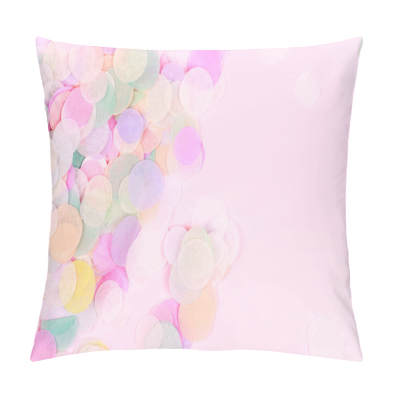 Personality  Vibrant Confetti On Pastel Pink Background Pillow Covers