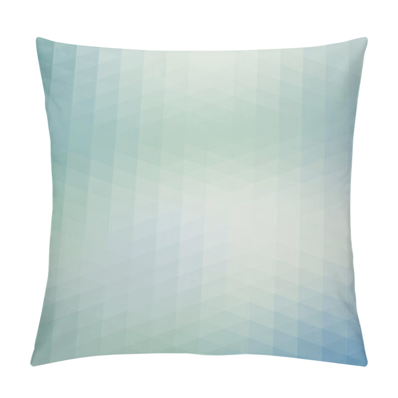 Personality  Vector Abstract Light Blue Geometric Background Formed With Triangles In Rows, Vertical Format. Pillow Covers