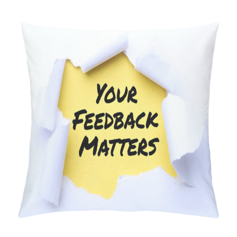 Personality  Handwriting Text Writing Feedback Feedback. Concept Meaning Feedback To Say Given To Something Or Is Product. On Cardboard Paper Cardboard Black Background. Next To It Pillow Covers