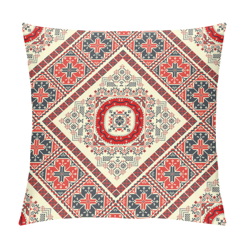 Personality  Romanian Vector Pattern Inspired From Traditional Embroidery Pillow Covers