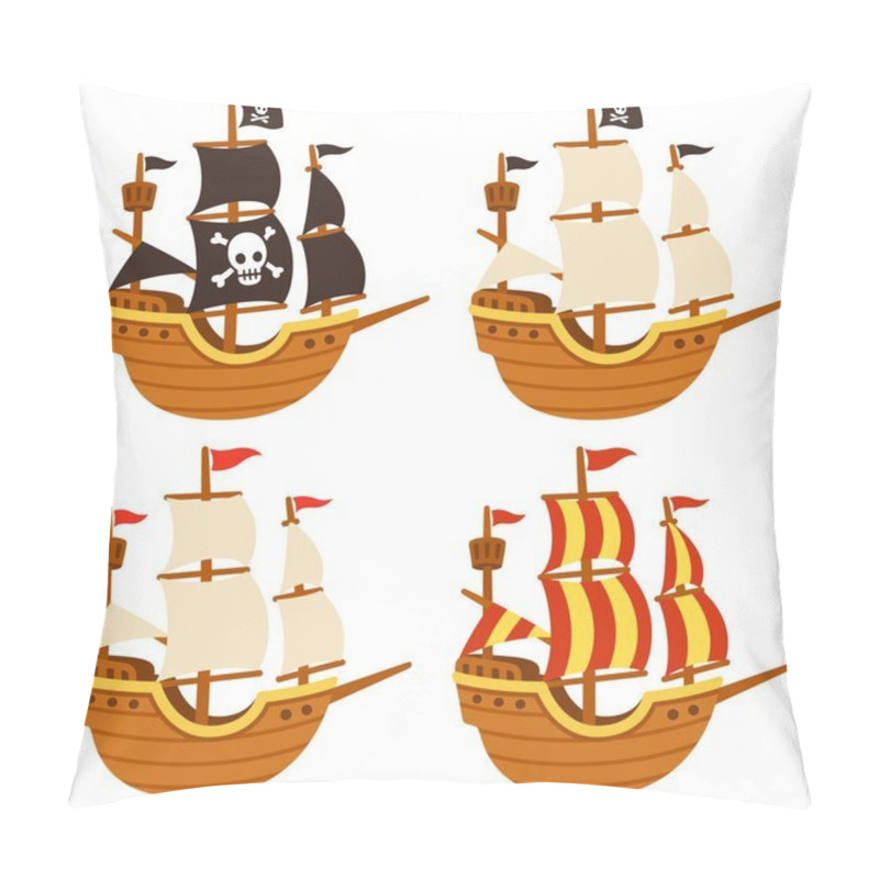 Personality  Cartoon Ships Set Pillow Covers