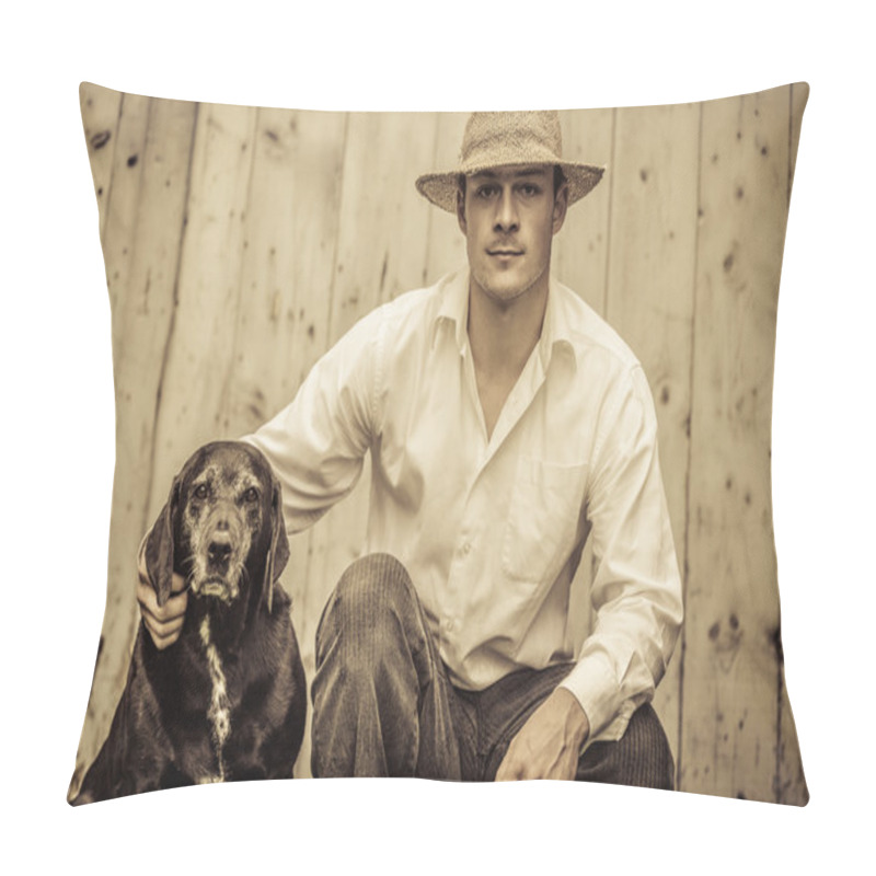 Personality  The Farmer And His Best Friend Pillow Covers