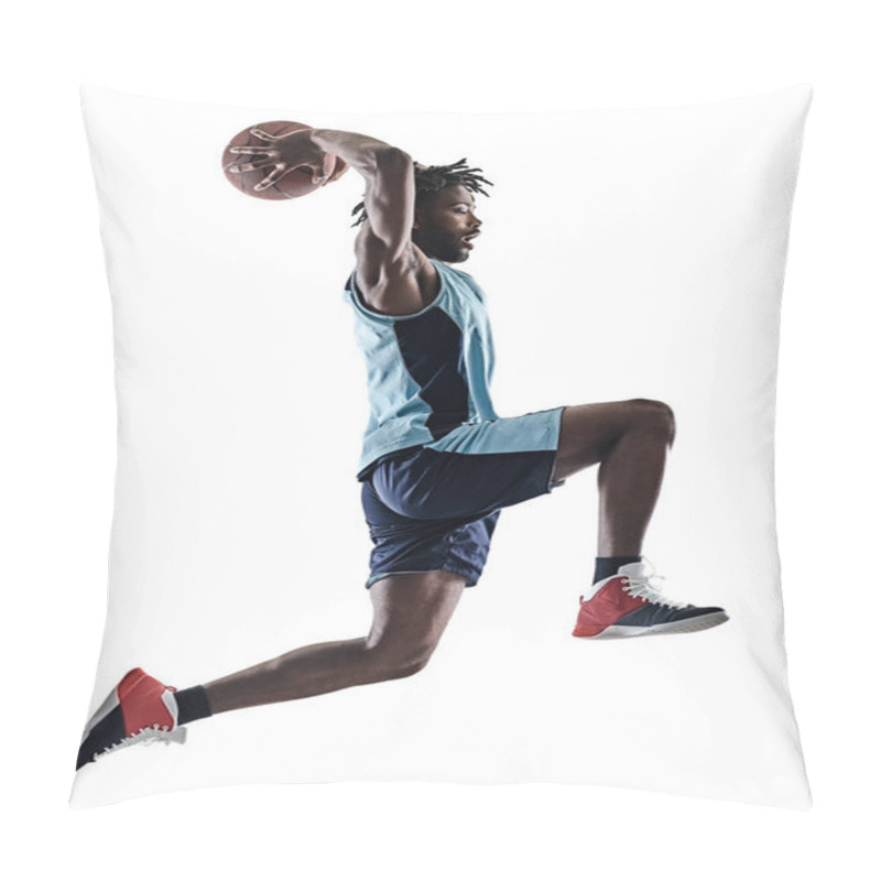 Personality  Basketball Player Man Isolated Silhouette Shadow Pillow Covers