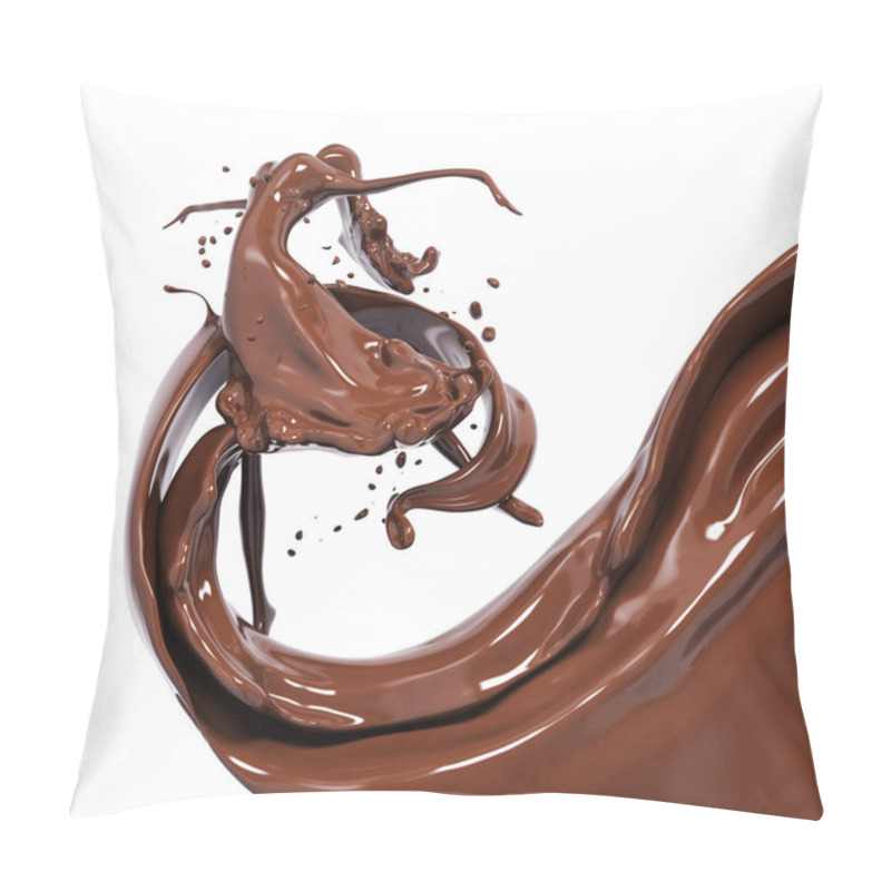 Personality  Splash Chocolate 3d Rendering Pillow Covers