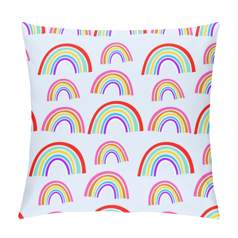 Personality  Vector Rainbow Pattern Design, Hand Drawn Lovely, Cute Contemporary Seamless Background And Print For Kids And Babies Cloth Design Pillow Covers