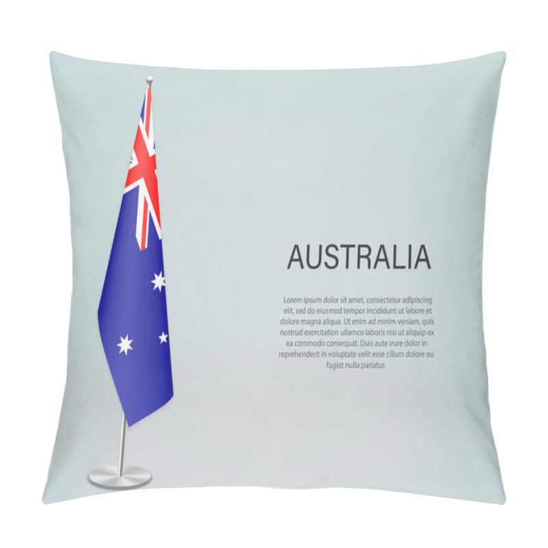 Personality  Australia Hanging Flag On Stand. Template For Politic Conference Banner Pillow Covers