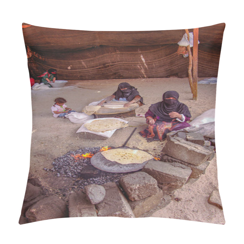 Personality  Remote And Isolated Village Of Bedouins In Egyptian Sahara Deser Pillow Covers