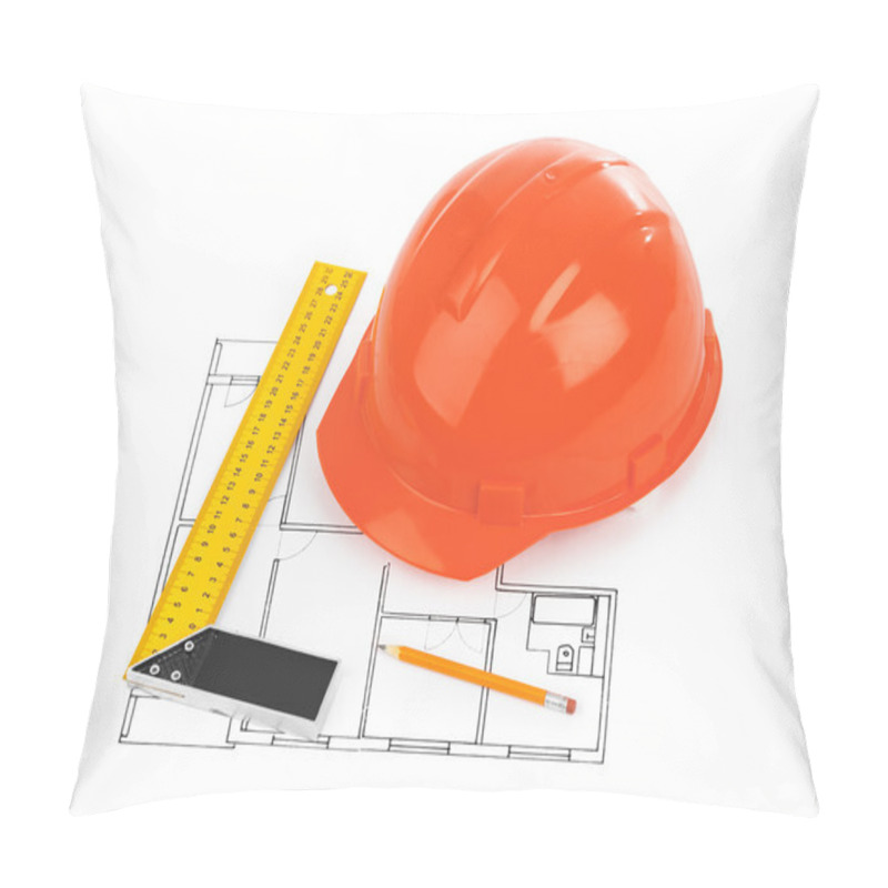 Personality  House Plan And Helmet Pillow Covers