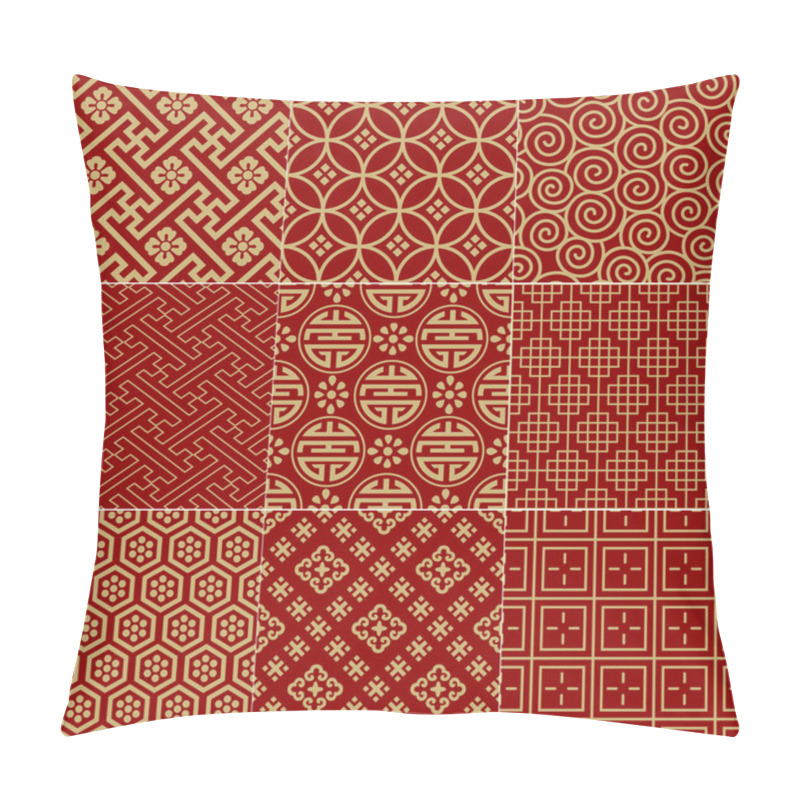 Personality  Seamless Traditional Auspicious Chinese Mesh Pattern Pillow Covers