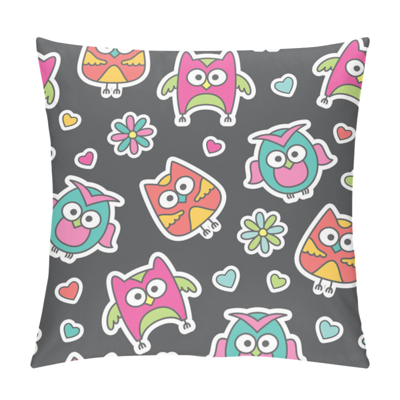 Personality  Pattern Of Cartoon Owls Pillow Covers