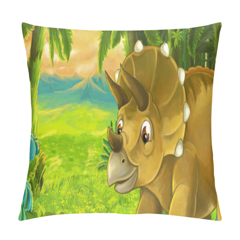 Personality  Cute Baby Triceratops Cartoon Pillow Covers