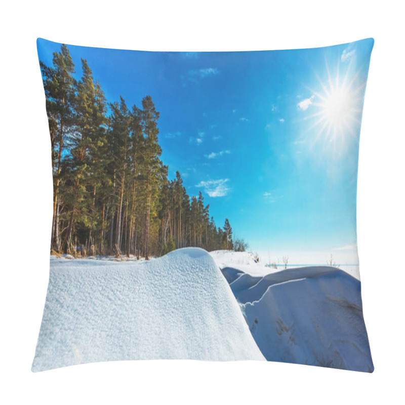 Personality  Winter Landscape. Siberia, The Coast Of The Ob River Pillow Covers