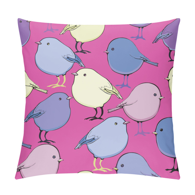 Personality  Cute Birds Seamless Pattern Pillow Covers