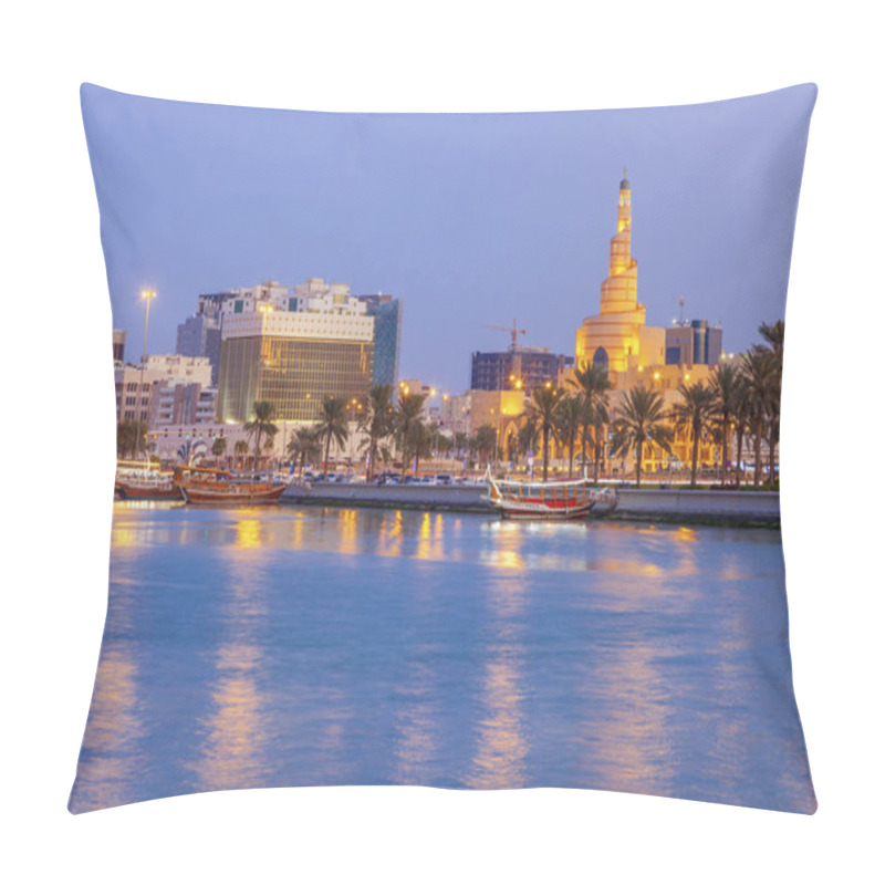 Personality  The Fanar Mosque In Doha Pillow Covers