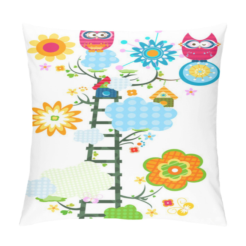 Personality  Owls Tree Pillow Covers